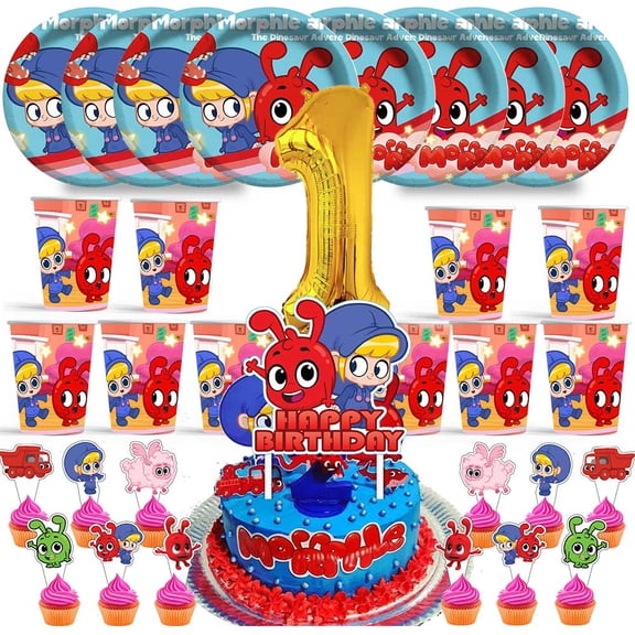 My Magic Pet Morphle Birthday 1st Cups Party Supplies Plates Fans Decorations Cake Topper Decor