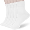 thumbnail image 1 of Myclong Calcetines Finos de Algodón para Mujer, Calcetines Tipo Botín de Algodón Suave, Calcetines por Encima Del Tobillo para Mujer, 5 Pares, 1 of 12
