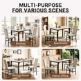 thumbnail image 3 of SYNGAR 5 Piece Dining Table Set for 4, Faux Marble Kitchen Table and 4 PU Leather Upholstered Chairs, Compact Dinette Set for Small Space, White, 3 of 8