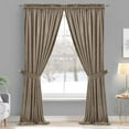 thumbnail image 2 of Camel Beige Velvet Curtains - Stylish Thermal Insulated Privacy Drapes for Office, Soft Noise Reducing Curtains, Neutral Tone Home Decor, W52 x L92, 2 Panels, 2 of 9