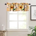thumbnail image 4 of Vintage Sunflower Valances Curtain Retro Rustic Flowers Butterfly Farmhouse Kitchen Windows Valances Rod Pocket Window Treatment Short Topper Curtains for Kitchen Bathroom Living Room 1 Panel 54x18 in, 4 of 5
