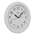 thumbnail image 3 of Equity 10 Inch Traditional Basics White Quartz Analog Wall Clock, 25201, 3 of 4