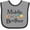 Heather and Black, variant on Inktastic Middle Brother- arrow Boys Baby Bib