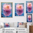 thumbnail image 4 of Designart "Charming Pink Dahlia Blooms" Dahlia Floater Framed Wall Art Living Room, 4 of 5