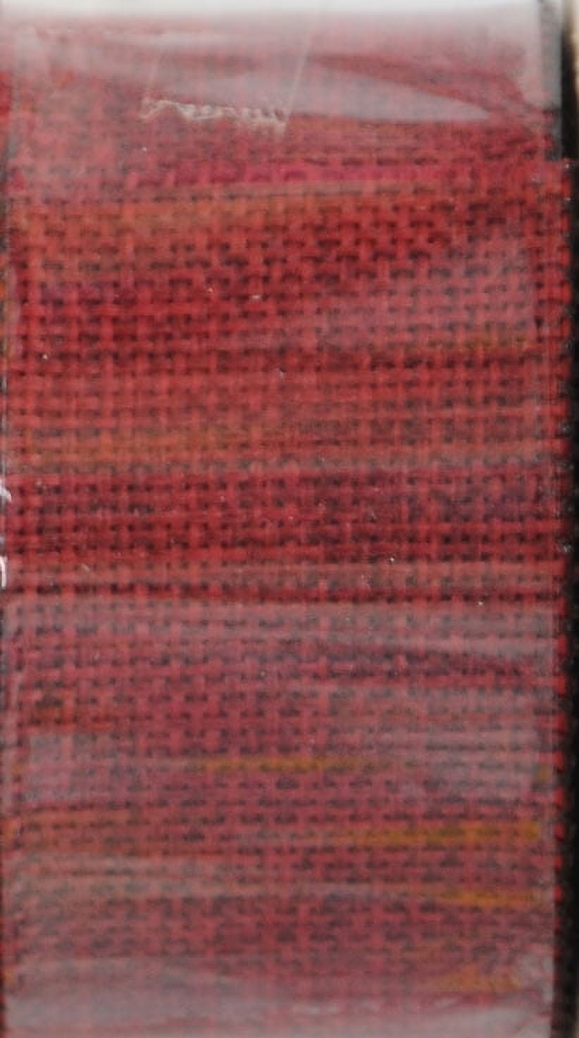 Offray Ribbon, Red 1 1/2 inch Woven Burlap Woven Ribbon, 9 feet