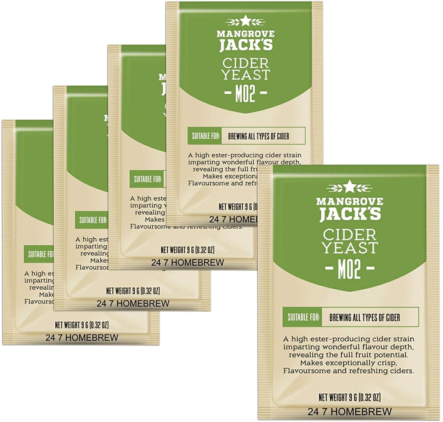 Mangrove Jack Yeast Cider M02 Craft Series Yeast 9g treats 23L 