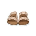 thumbnail image 4 of New Women Leatherette Studded Double Buckle Footbed Sandal - 17904 By AMS, 4 of 5