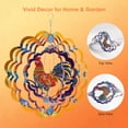 thumbnail image 2 of Rooster Metal Wind Spinners, 12 Inch Wind Spinners Outdoor, 3D Hanging Wind Spinner for Yard and Garden Outdoor & Indoor Decorations, Chicken Gifts for Women Mom Men Dad Grandpa, 2 of 7