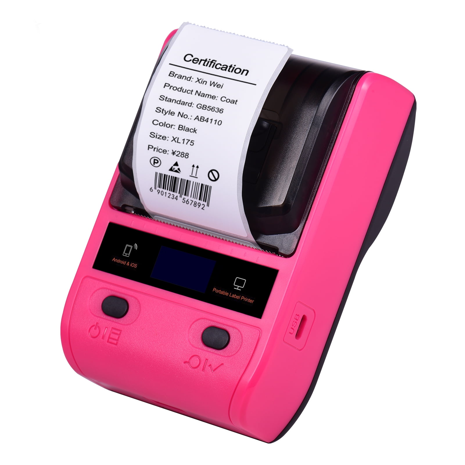 peeling Modtager Jurassic Park DP23 57mm Portable Thermal Printer Wireless Shipping Express Printer for  Shipping Package Price Labels USB NFC BT Connection Support ESC/POS Command  1D 2D Bar-code Address Label Compatible - Walmart.com