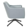 thumbnail image 4 of Faux Leather Guest Chair in Charcoal Gray Faux Leather with Black Base, 4 of 8