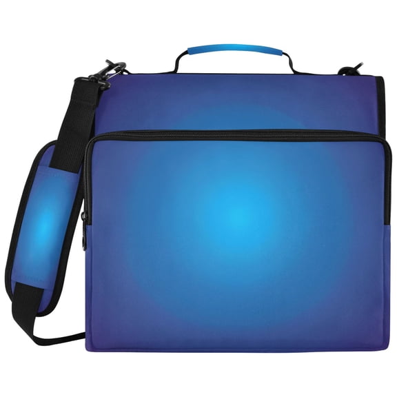 ALAZA Zipper Binder Blue Circle Gradient Pattern 2 inch 3 Ring 500 Sheet Capacity Trapper Keeper File Folder Organizer Bag