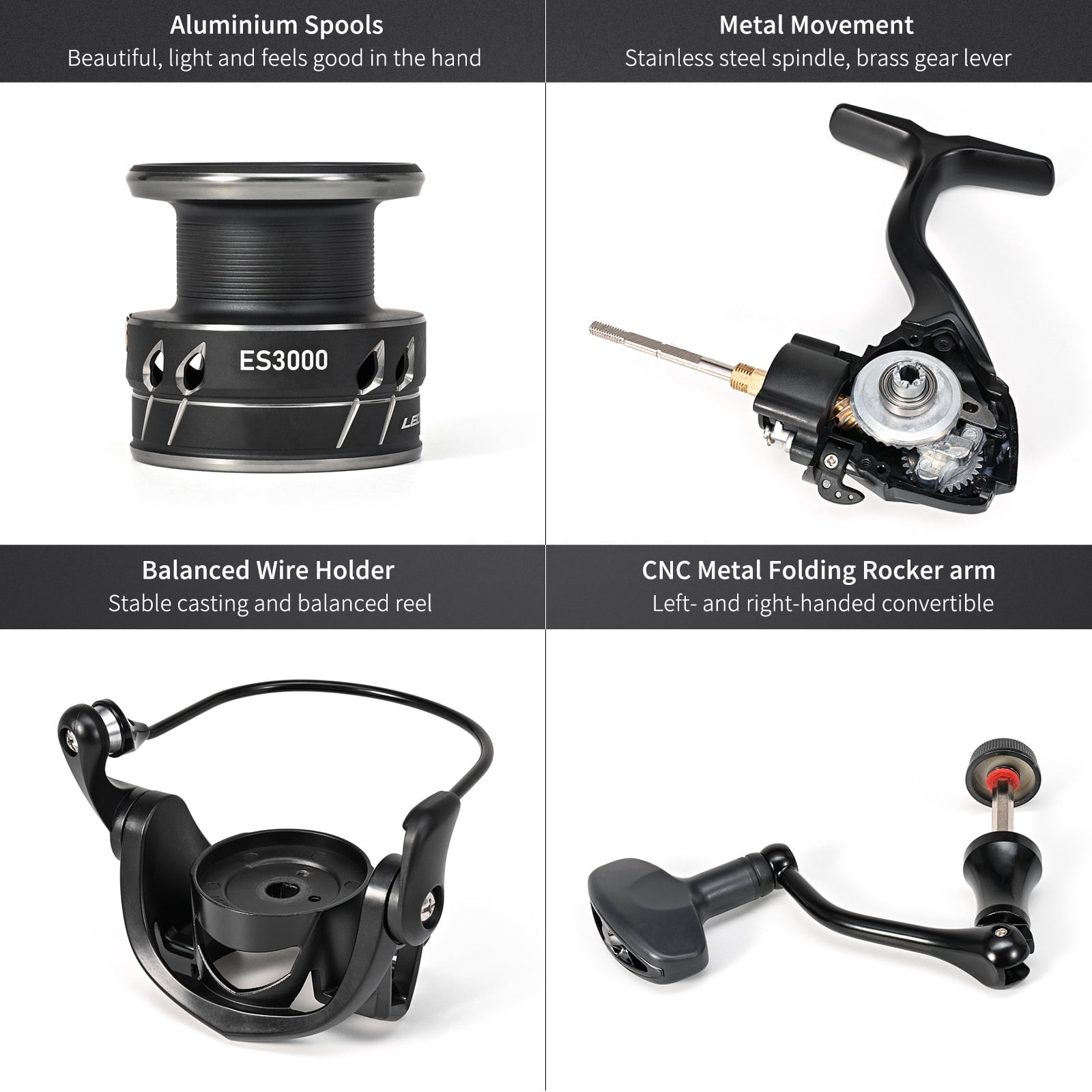 Fishing Reel for Freshwater Fishing 5.1:1/5.5:1 Gear Ratio Reel 12+1 Fishing Reel