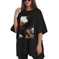 thumbnail image 4 of Plus Size Shirt for Women Black Tops for Women Short Sleeves Shirt for Women Griffon T Shirt Crewneck Shirt for Women XS, 4 of 5