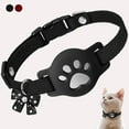 thumbnail image 7 of Adjustable Polka Dot Pet Collar with Bow – Lightweight Cat Collar Compatible with Tracking Device, Soft Polyester, Black, 7 of 7