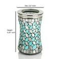 thumbnail image 4 of nu steel Sea Foam Collection Tumbler Cup, Holder for Makeup, Toothbrushes, Brushes On Bathroom, Vanity Countertops, College Dorm, Aqua Finish, Mosaic Glass/stainless steel, Model:SF5H, 4 of 4