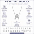 thumbnail image 3 of JeenMata Lab Grown Diamond Initial “Q” Letter Necklaces - Elegant Alphabet Pendant Necklace Gift - 18K White Gold Plating Jewelry for Women, 3 of 9