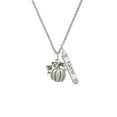 thumbnail image 2 of Delight Jewelry Silvertone Large Antiqued Pumpkin Silvertone Believe Faith Prayer Hope Bar Charm Necklace, 23", 2 of 4
