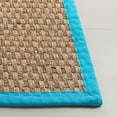 thumbnail image 5 of SAFAVIEH Natural Fiber Arbor Bordered Area Rug, Natural/Turquoise, 6' x 9', 5 of 14