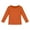 Orange, variant on LIJCC Ribbed Round Neck Top, Children's Girl's T-Shirt, Slim Fit Casual Basic Top Long Sleeved Shirt Pullover(Black,9-10 Years)