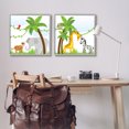thumbnail image 3 of Stupell Industries Jungle Animals Scene Animals & Insects Painting Gray Framed Art Print Wall Art, 24 x 24, Set of 2, 3 of 10