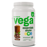 Vega Essentials Shake Plant Based Protein Powder, Chocolate, 17 Servings (21.6oz)