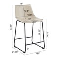 thumbnail image 3 of GDF Studio Havelton Indoor Counter Stool, Cream, 3 of 9