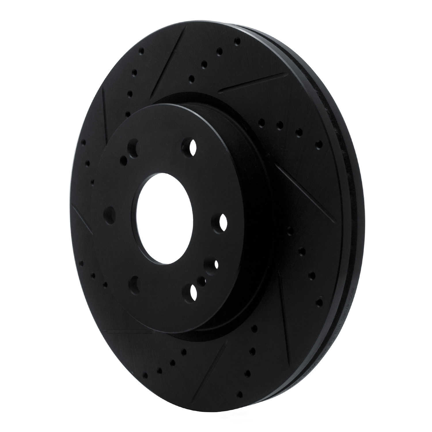 Dynamic Friction Company 633-47080L DFC Brake Rotor - Drilled And Slotted - Black