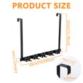thumbnail image 4 of Xiyztok Door Broom Holder,Wall Mount Broom Holder Mop Hanger with 2 Over Door Hooks Wall Mount Mop and Broom Holder Stainless Steel Utility Broom Gripper Drilling Free, 4 of 10