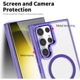 thumbnail image 3 of for Samsung Galaxy s24 Ultra Case Hard [Compatible with Magsafe Wireless Charging] Yellowing Resistant Magnetic Cover Clear para S 24 Ultra 6.8 '' 5G 2024 Rugged Best Phone Cases Purple, 3 of 12
