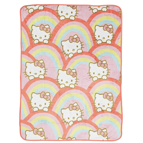 Sanrio Hello Kitty Rainbow Microfiber Throws, 46" x 60"