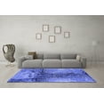 thumbnail image 3 of Ahgly Company Indoor Square Oriental Blue Industrial Area Rugs, 3' Square, 3 of 4