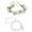 G002- Style B, variant on Artificial White Flowers, Flower Party Decorations, 9.4 in Inner Diameter, Flowers for Decoration, Fake Eucalyptus, Wedding Flowers, Adjustable Pet Neckwear, 1 Pc