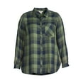 thumbnail image 6 of Terra & Sky Women's Plus Size Button Woven Top, 6 of 6