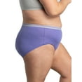 thumbnail image 5 of Fit for Me by Fruit of the Loom Women's Plus Size Cotton Brief Underwear, 10-Pack, 5 of 13