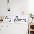 thumbnail image 3 of Move Over Couple Pillowcases Queen White Black Pillow Cover Letters Patter Microfiber Pillow Case 2 Pack, 3 of 9