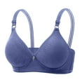 thumbnail image 2 of Plus Size Push Up Underwire Bra - Back Fat Smoothing, Lightly Padded, Supportive T-Shirt Bra for Everyday Comfort Blue 40, 2 of 6