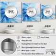 thumbnail image 4 of Designart "Swirling Blue Wave Spiral" abstract spirals Square Mirror Wall Decor Modern - Large Blue Square Bathroom Mirror - Square Printed Wall Mirror Art, 4 of 5