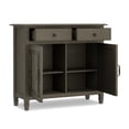 thumbnail image 2 of Simpli Home Connaught 40 inch Wide Solid Wood Traditional Entryway Storage Cabinet in Farmhouse Grey, 2 of 12