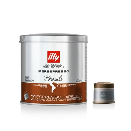 Tea And Coffee Tins illy Arabica Selections iperEspresso Capsules Brasile Espresso Coffee, 21 Ct, Single Tin ()