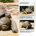 thumbnail image 4 of XBrand Brown and Black Concrete/MgO Walking Turtle Statue, Indoor or Outdoor Décor, Garden Décor, Turtle Statuary 16" x 28" x 14", 4 of 5