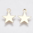 thumbnail image 2 of Iron Charms for DIY Jewelry Making Nickel Free Star Light golden 10x8x0.5mm Hole: 1mm, 2 of 2