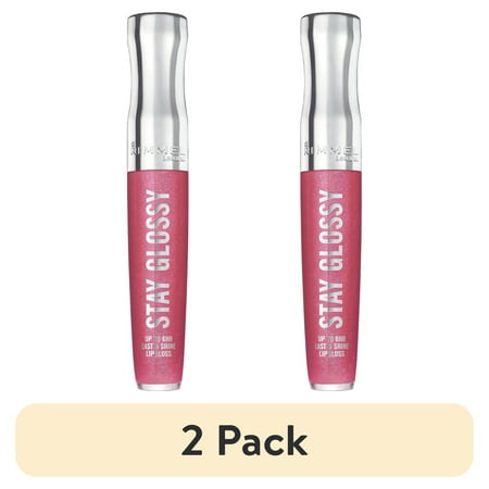 (2 pack) Rimmel Stay Glossy Lip Gloss Back Row Smooch 0.18 oz