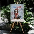 thumbnail image 4 of Hello Winter Bernese Mountain Dog Smiling in Red Scarf Hat Welcome Christmas Vertical Matte Canvas Poster Berner Lover Gifts Wall Art Home Decor - 00017, 4 of 5
