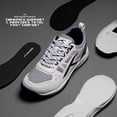thumbnail image 2 of Hundred Raze Unisex Badminton Sport Shoes (Non-Marking) | White-Navy | for Indoor Squash, Table-Tennis, Basketball & Paddle Pickle | Lightweight | X-Cushion, Toe Assist, 2 of 7