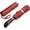 Maple Leaves Sceptre Red, variant on Balios Travel Folding Umbrella with Real Wood Handle Auto Open Close Vented Windproof Canopy - Designed in UK
