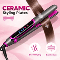 thumbnail image 2 of Suproot® Hair Straightener Flat Iron, 2 in 1 Ceramic Flat Iron for Hair Straightening and Curling, Infrared Hair Straightener with Negative Ions, Adjustable Temperature, Dual Voltage Hair Styling Too, 2 of 7