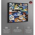 thumbnail image 2 of Puzzle Sneakers Canvas Urban Art Prints by Notoriart, Black Frame, 40" x 40", 2 of 7