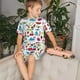 thumbnail image 4 of Fotbe Summer Pijama Estampada de 2 Piezas para Niños – Ropa de Dormir de Manga Corta Cómoda para Niños y Niñas, Camiseta y Shorts de Algodón-Large, 4 of 6