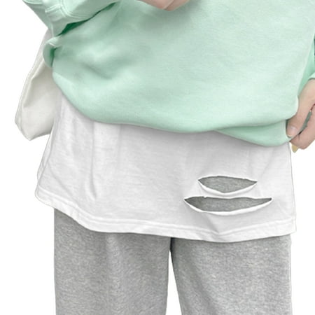 

Shirt Extender For Women Fashion Wearing Can Be Matched With Casual Shoes White Hole Breaking Style 2XL (130-200kg)