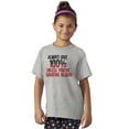 thumbnail image 4 of Always Give 100 Unless Donating Blood Crewneck T Shirts Boy Girl Teen Brisco Brands L, 4 of 6